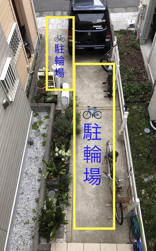 駐輪場　自転車でお越しの方